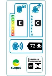 Esta imagem se refere ao selo do inmetro deste pneu